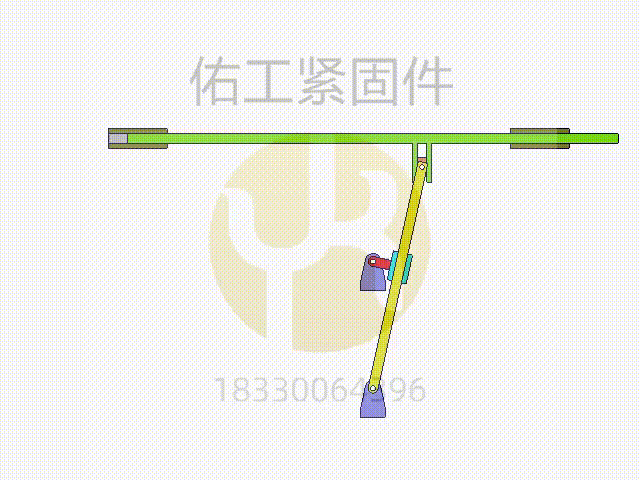 圖205 曲柄擺動導桿與正弦串接機構.gif